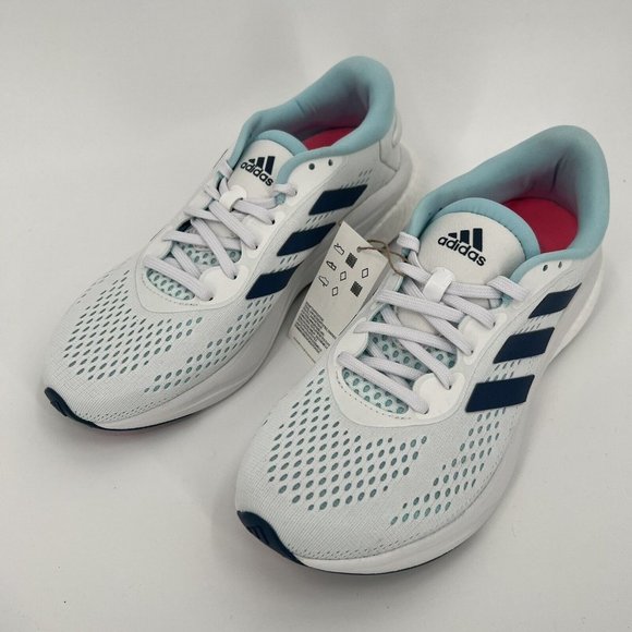 Adidas Women's Supernova 2 Running Shoes 10 White/Blue FW9100 Athletic Sneaker - Picture 3 of 10